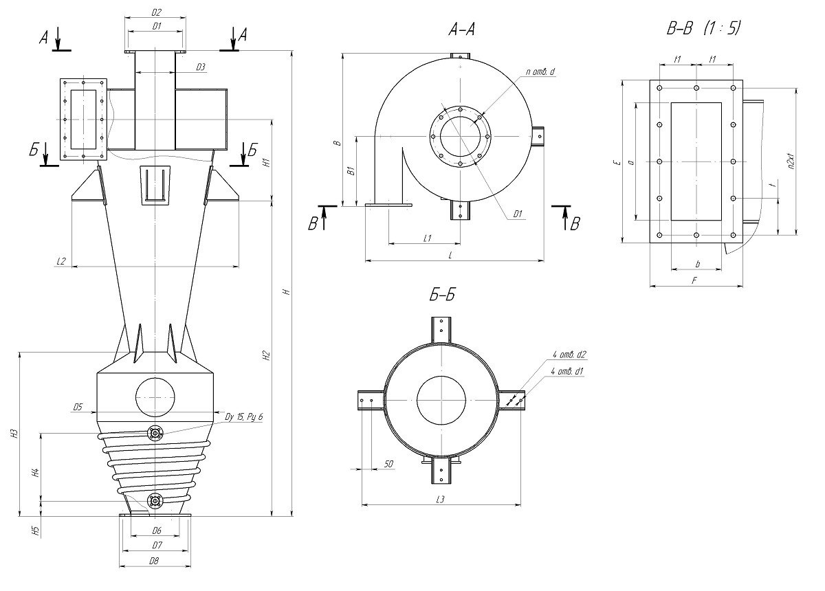 чертеж циклона СК-ЦН-34 в Пскове